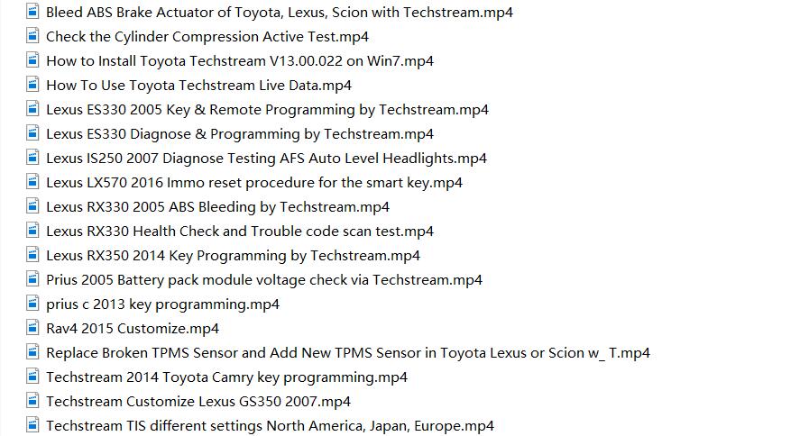 Toyota Techstream TIS User Video+PDF Guide-1