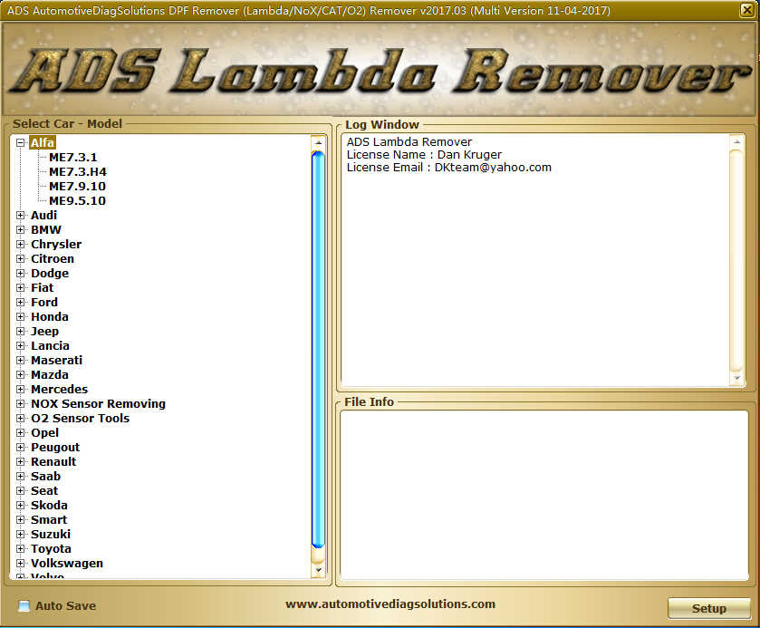 DPF EGR Lambda Remover Software