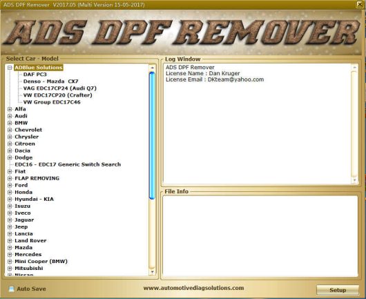 DPF EGR Lambda Remover Software