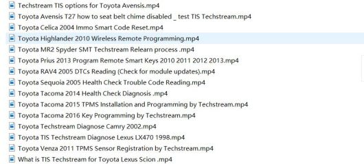 Toyota Techstream TIS User Video+PDF Guide-2