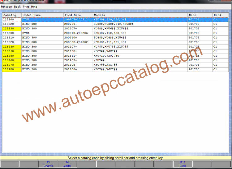 2017 HINO HIECHOII (Hino EPC System) Heavy/Medium Duty Download