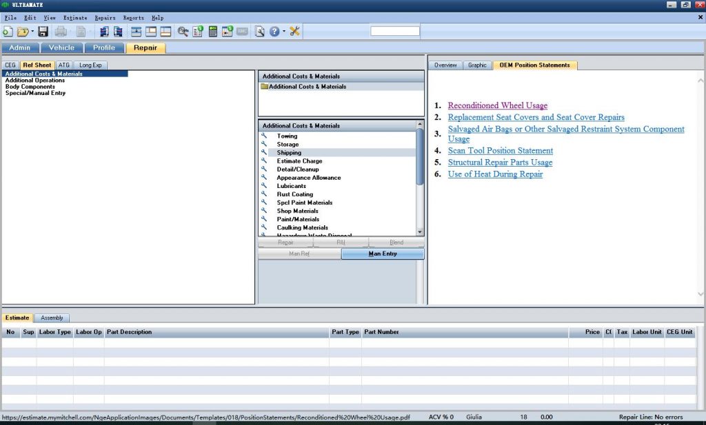 [02.2022] Mitchell UltraMate 7 Collision Estimating System+Instruction
