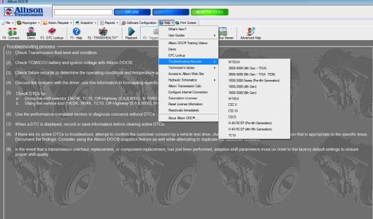Allison DOC Transmission+GEN5 Diagnostic Software Installation Service (2)