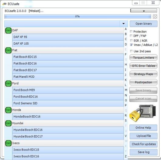 ECUsafe 2.0 DPF FAP EGR AGR Speed limiter Remove Software (3)