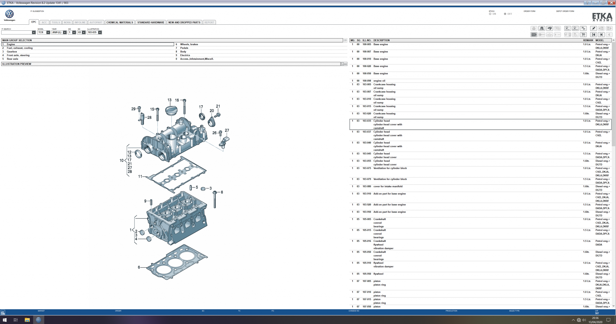 [03.2021] Volkswagen ETKA 8.2 EPC 1387 Download & Installation Service Auto EPC Catalog