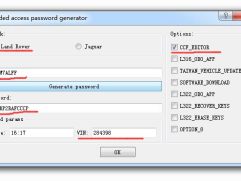 JLR Coded Access Password Generator Unlimited Version