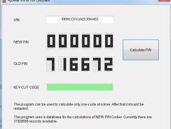 Hyundai KIA VIN to PIN Code Calculator