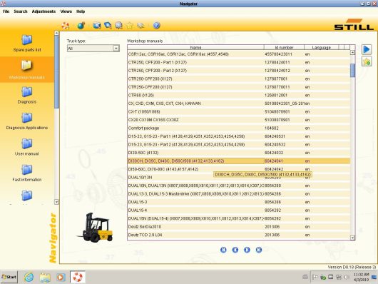 6 Still Steds Navigator Forklifts 8.21 R9 WorkShop Manuals