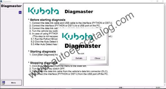 Kubota Diagmaster 4.2.0 Diagnostic Software Download & Installation Service (1)