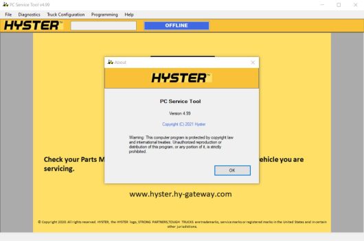 Hyster Service PC Tool