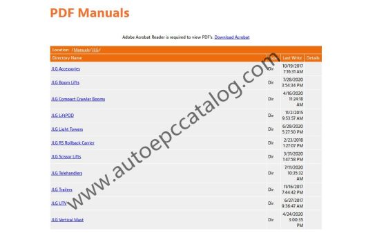 2020 JLG Lift Technical Library Service +Parts Manual PDF (2)