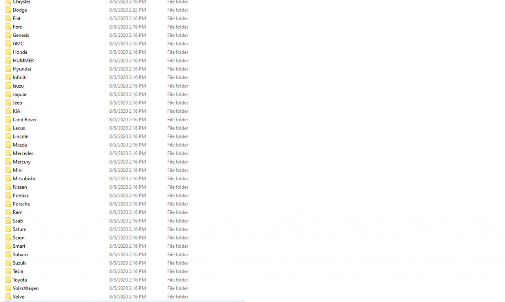 Mitchell CRS Vehicle Frame Dimensions 20082020 PDF Files
