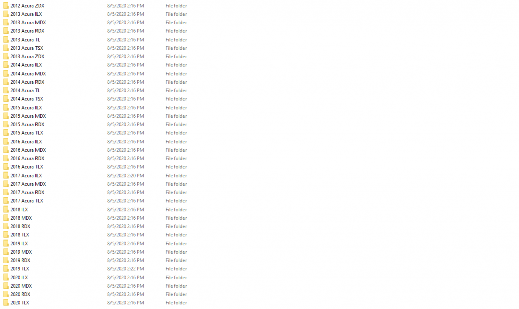 Mitchell CRS Vehicle Frame Dimensions 20082020 PDF Files