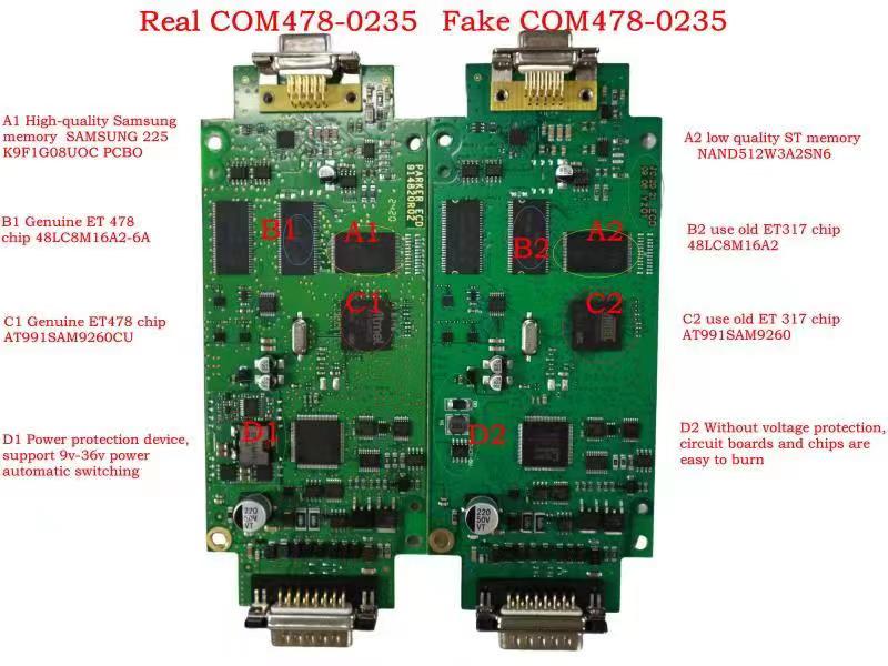 Real CAT ET 4 478-0235 Difference Between Fake