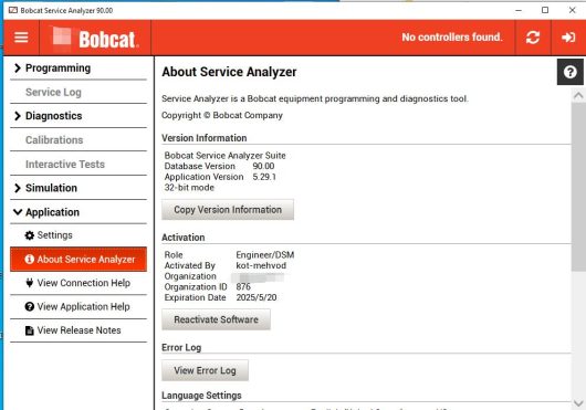 Bobcat service analyzer 90.00 (1)