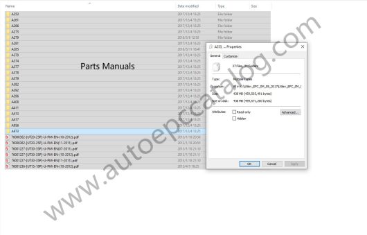 Utilev Forklift A Series EPC+Service Operator Manuals PDF Download (2)