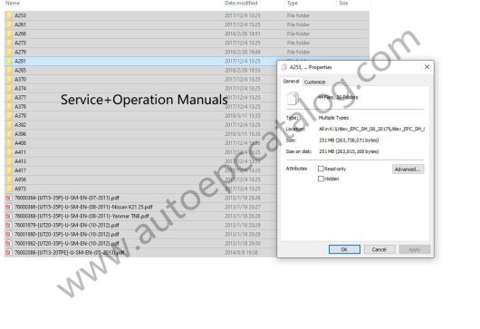 Utilev Forklift A Series EPC+Service Operator Manuals PDF Download (3)