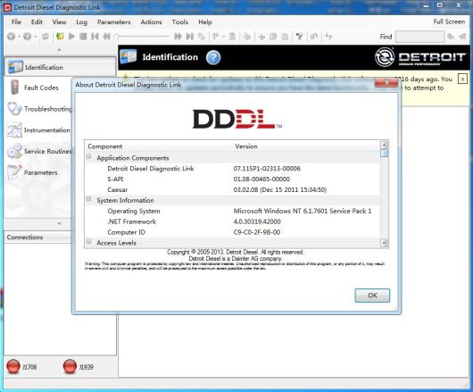 Detroit Diesel Diagnostic Link DDDL 7.11 and 6.50-2