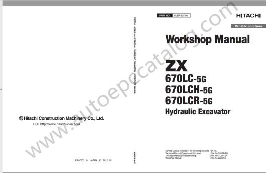 Hitachi Excavator ZX-5A ZX-5B ZX-5G Workshop Service Manuals PDF (2)
