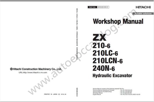 Hitachi Excavator ZX-6 Series WorkshopTechnicalPart Catalog PDF (2)