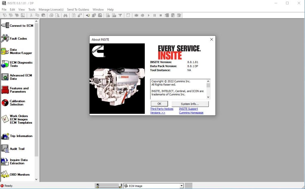 Insite 8.8/8.7 Diagnostic Software for Engine