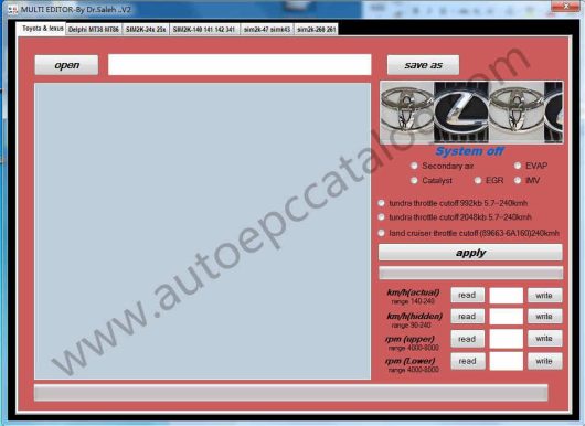 2023 Multi Editor Toyota & Lexus Hyundai KIA DPF EGR DTC OFF Software (1)