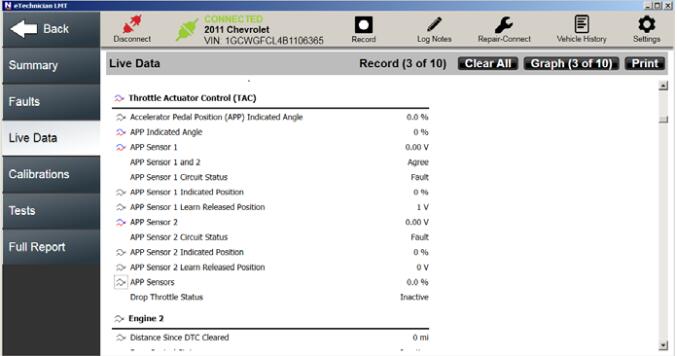 How to Use eTechnician to View Read-time Vehicle Data (3)