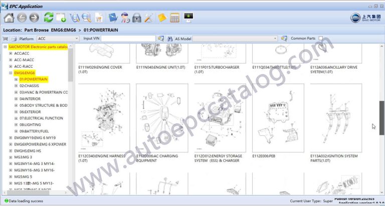 [2025.03] SAIC Motor MG EPC Electrical Parts Catalogue System