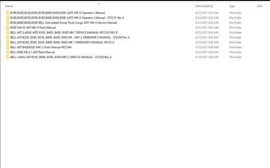 BELL Machinery Service Manuals (3)