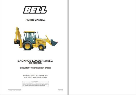BELL Machinery Service Manuals (7)