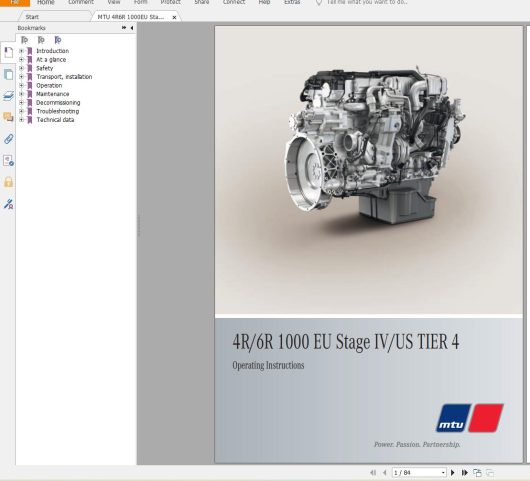 MTU Marine Diesel Engine Operating Instruction PDF Manual Collection-1