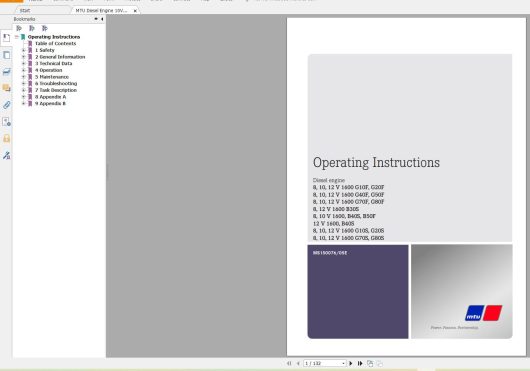 MTU Marine Diesel Engine Operating Instruction PDF Manual Collection-7
