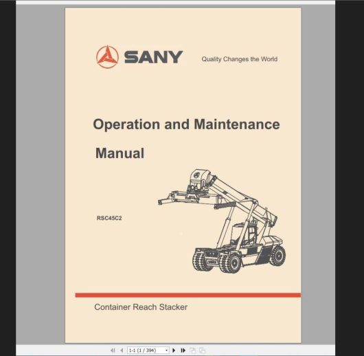 SANY Machine Workshop Manual PDF English Collection (6)