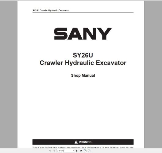 SANY Machinery Parts Book Diagram Service Manual PDF (10)