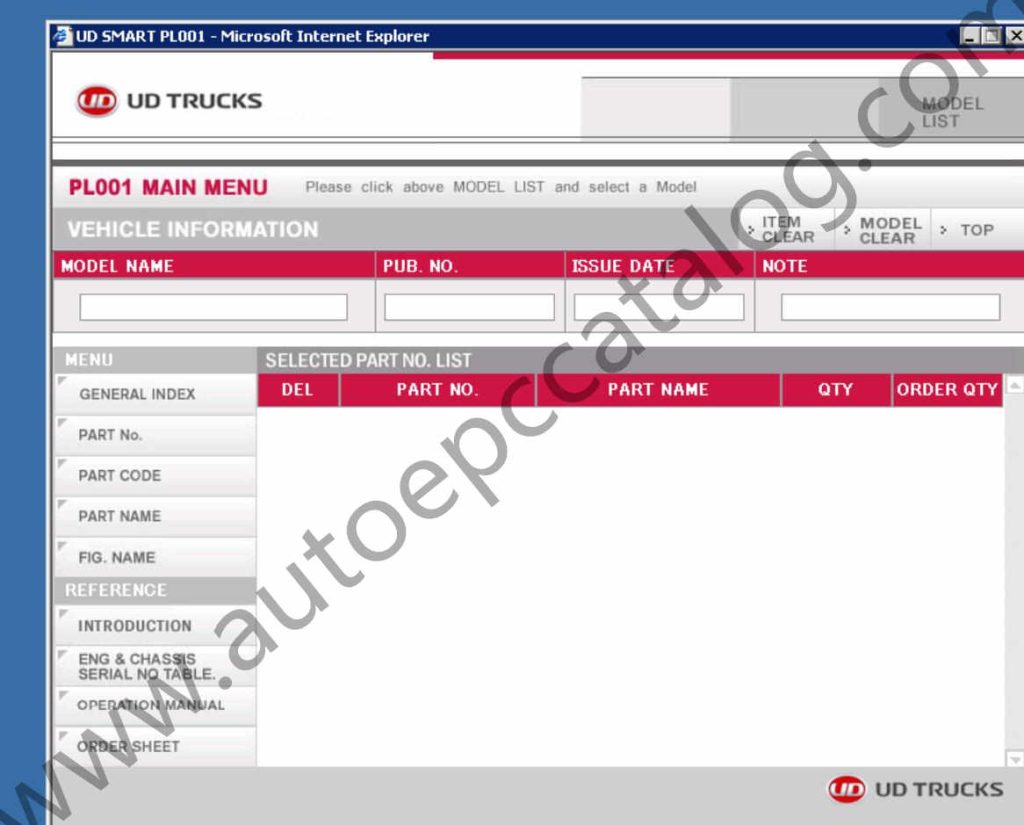 2015 Nissan UD Trucks Smart EPC Spare Parts Catalog
