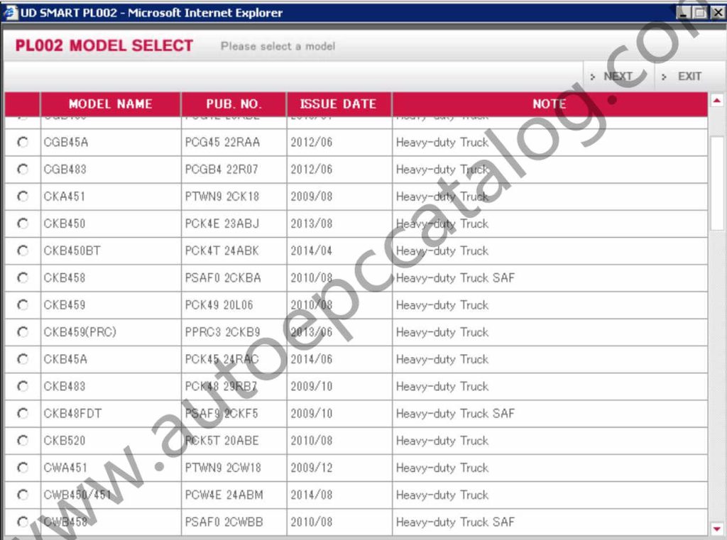 2015 Nissan UD Trucks Smart EPC Spare Parts Catalog