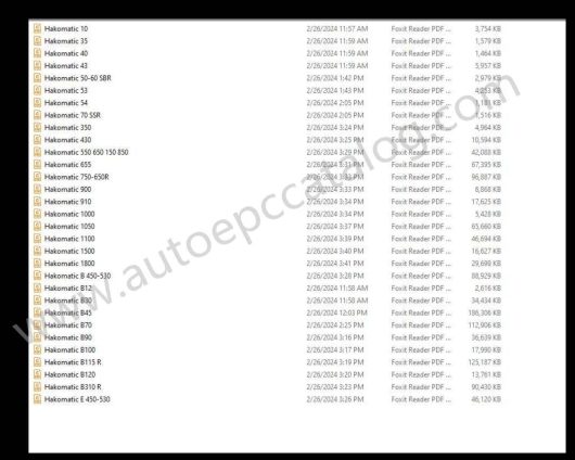 2023 Hako Machine EPC Spare Parts Catalog PDF Collection (3)
