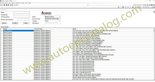 Massey Ferguson AG UK EU Europe Parts Catalog+Workshop Service (2)