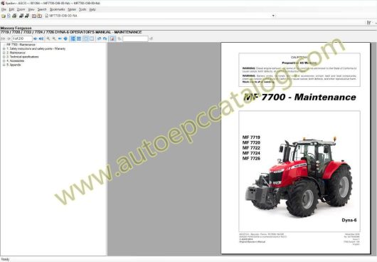 Massey Ferguson AG UK EU Europe Parts Catalog+Workshop Service (4)