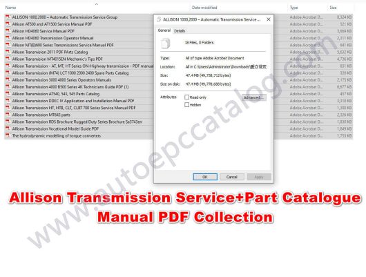 Allison transmission service and parts catalogue (1)