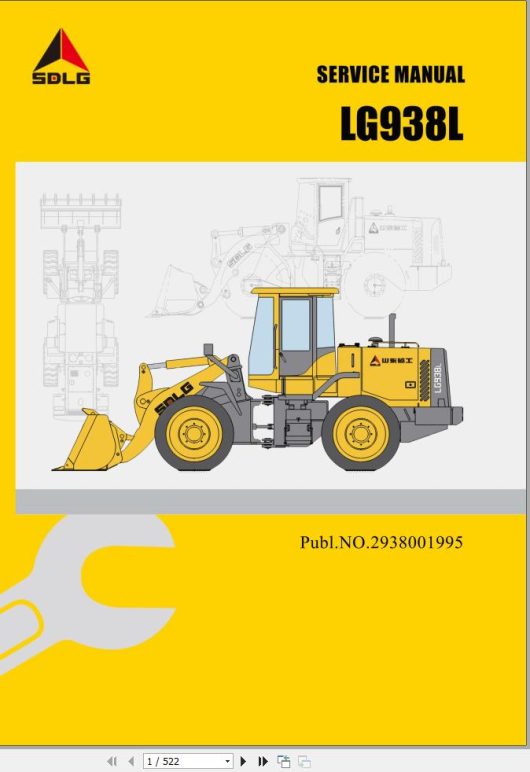 SDLG LG938L Wheel Loader Workshop Service Manual Electric and Hydraulic Diagrams (1)