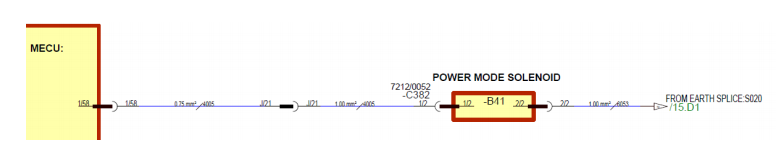 JCB JS140/205/215 Excavator C1335-11 Power Mode Solenoid Short Circuit to Ground