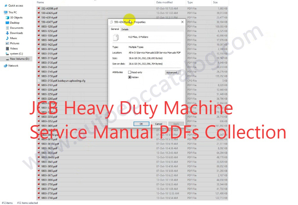 JCB Heavy Duty Machine Service Manual 2018 PDF Collection (1)