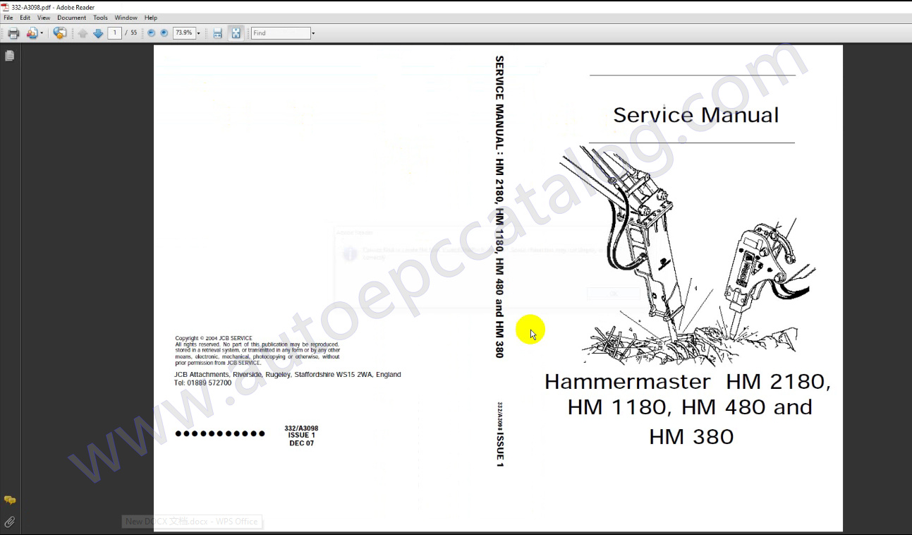JCB Heavy Duty Machine Service Manual 2018 PDF Collection (2)