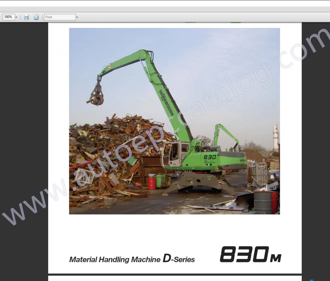 Sennebogen EPC Shop Manual Electrical and Hydraulic Schematic PDFs Collection (1)