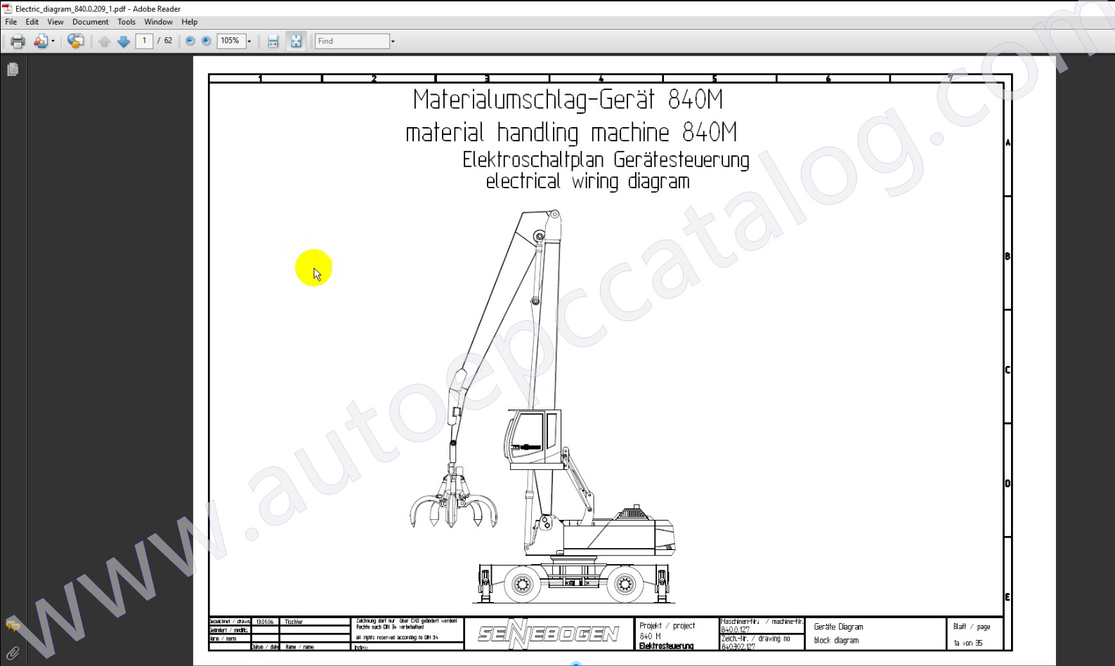Sennebogen EPC Shop Manual Electrical and Hydraulic Schematic PDFs Collection (5)