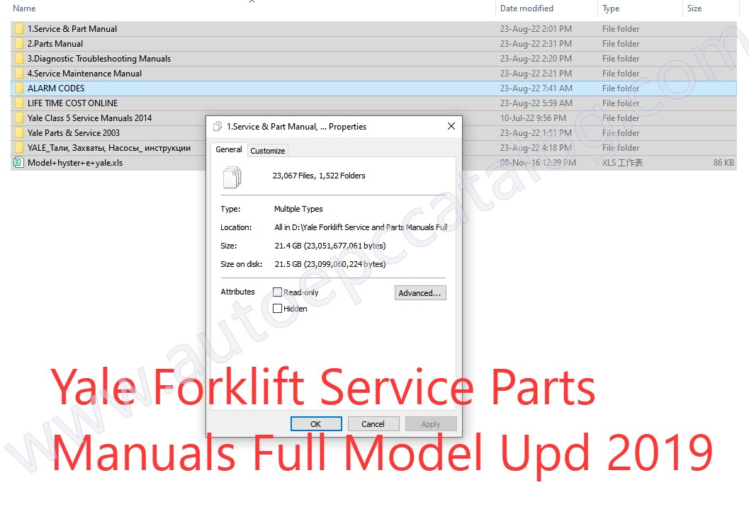 Yale Forklift Service and Parts Manuals PDFs 2019 Collection - Image 2