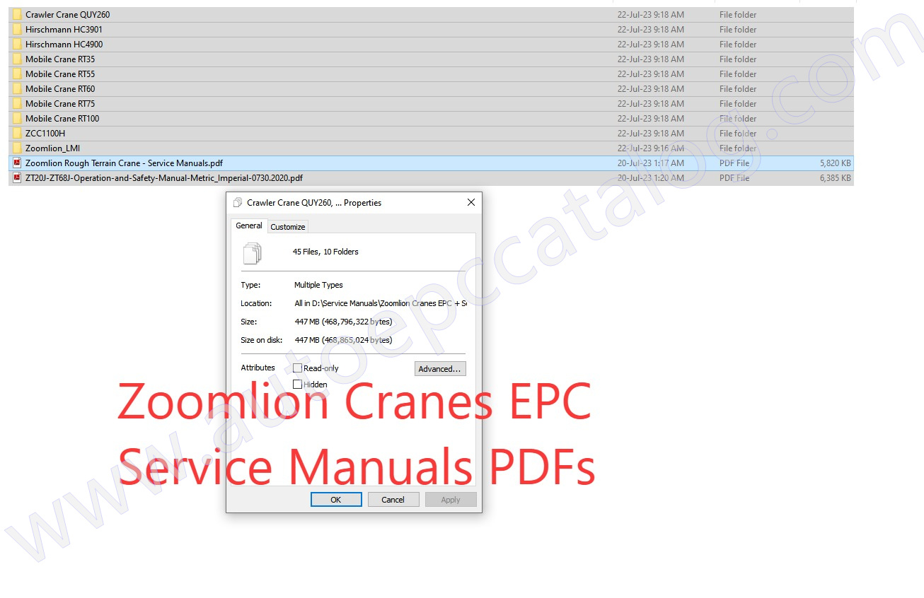 Zoomlion Cranes EPC + Service Manuals PDFs Collection (1)