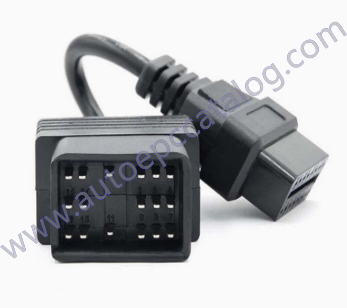 Toyota 17 Pin to OBD OBD2 16 Pin Convertor Cable (1)