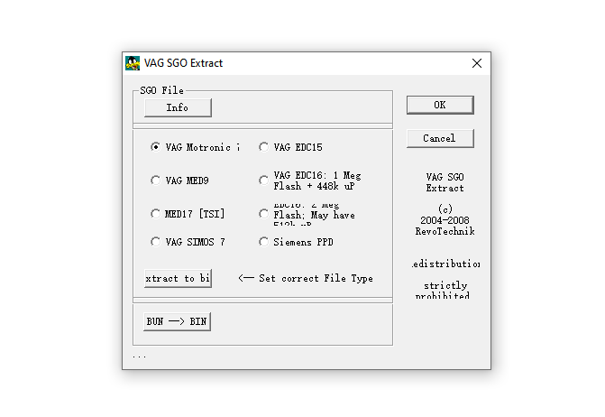 VAG SGO Extract Tool